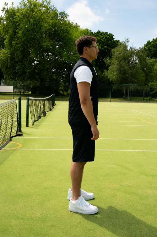 NAVY GILET SHORT SET