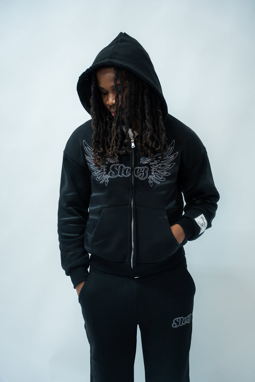 BLACK 'STAY FLY' TRACKSUIT