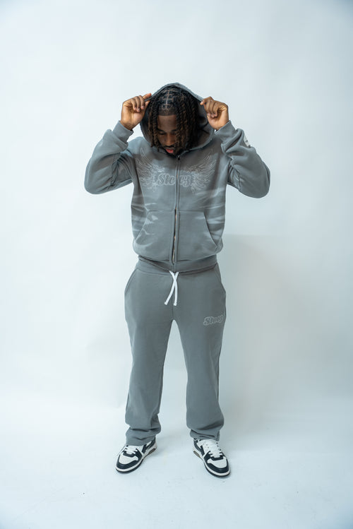 WOLF GREY 'STAY FLY' TRACKSUIT